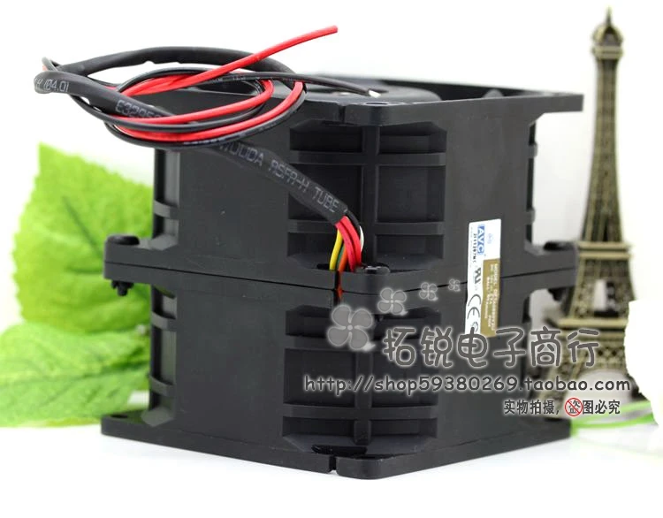 

Автомобильный вентилятор AVC Dfta0880y2u 12V 7.2A 8080 с двойным мотором, модифицированный, сверхмощный