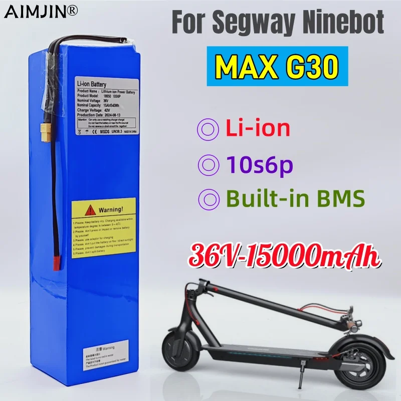 

36V 15000mAh 10S6P Special Li-ion Battery for XIAOMI MAX G30 Electric Scooter