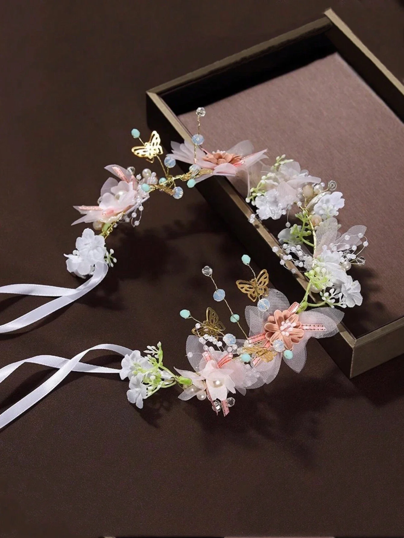 

1pc Teen Headpiece Performance Princess Headband Flower Crown Wreath For Girls, For Christmas
