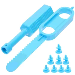 1 set Plastic Cardboard Building Kit Kids Construction Kit Interconnecting Blocks For Play Tool Set Portable Storage