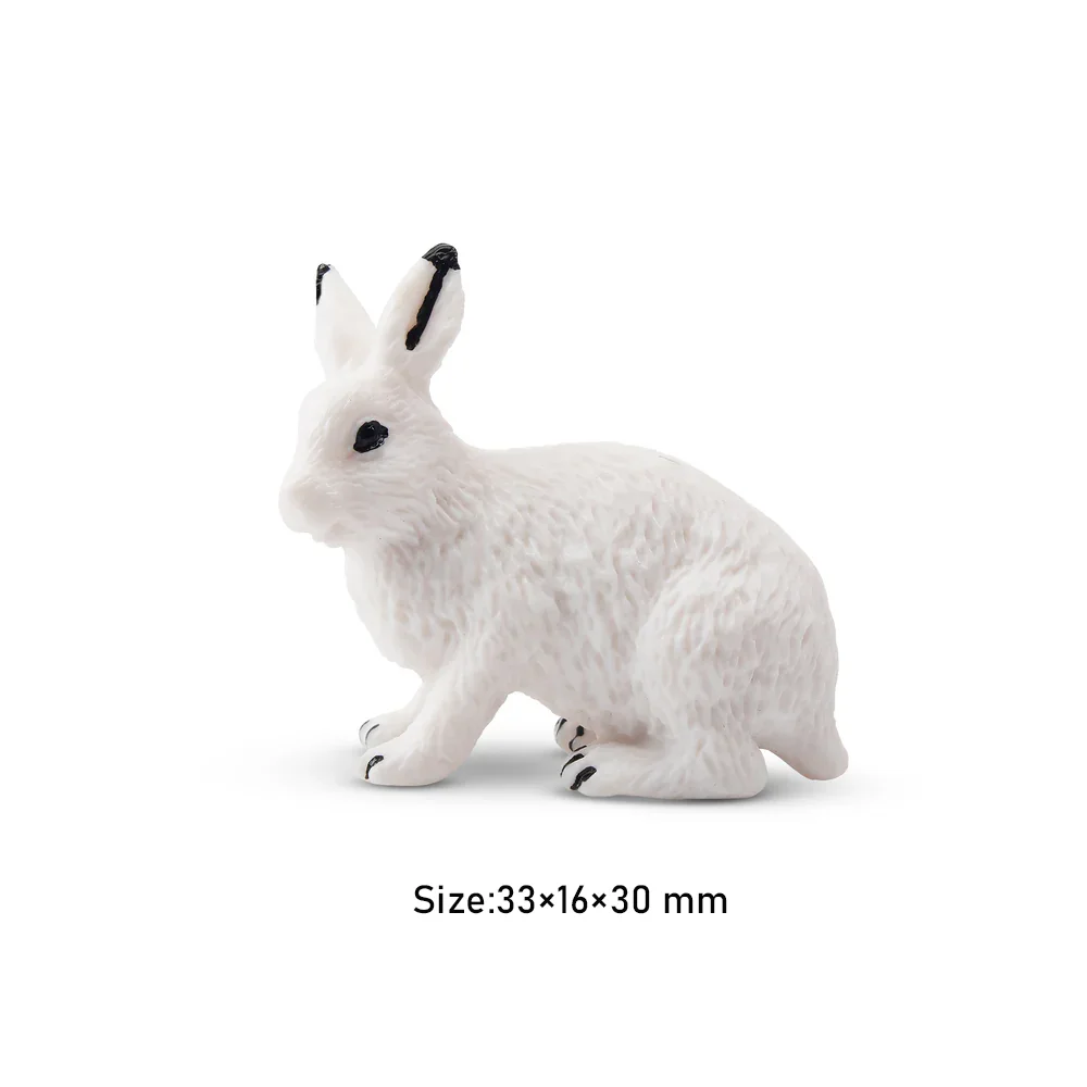 Toymany Simulation Arktischen Hase Polar Tier Modell Spielzeug Mini Figuren Puppen Action Figuren Spielzeug Kinder Geschenk Kuchen Dekoration