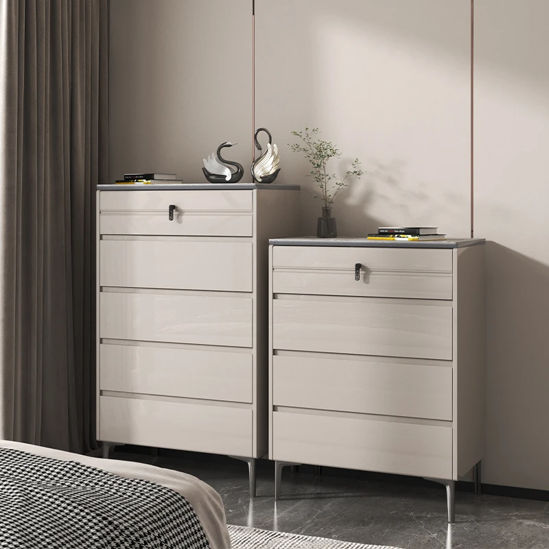 

Slate Stone Light Luxury Paint Large Capacity Drawer Cabinet Storage Locker Living Room Cabinets Home Furniture Shelf Storage
