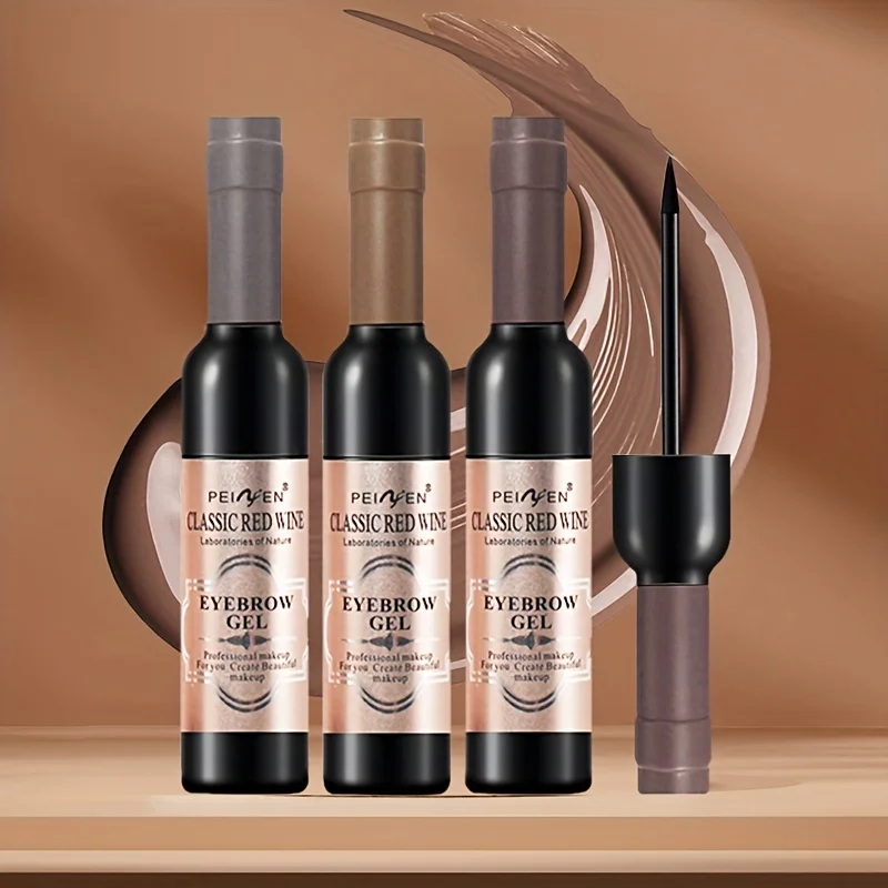 クラシックな赤ワインのアイブロウジェル：長持ち、防水、非汚れのティアオフアイブロウ染料、すべての肌タイプに適しています。