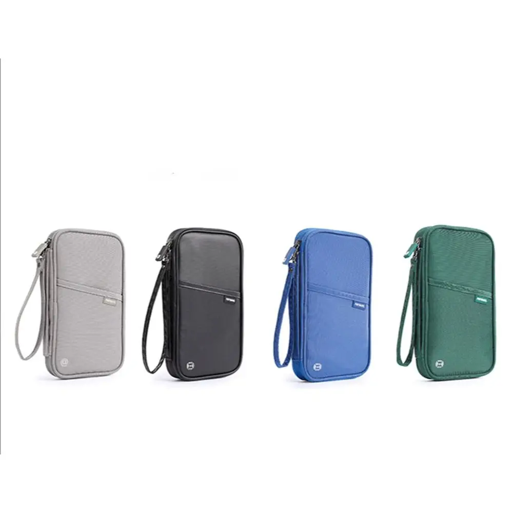 Fashion Document Bag Waterproof Travel Wallet Panelled Wallets Zipper Purse Card Holder