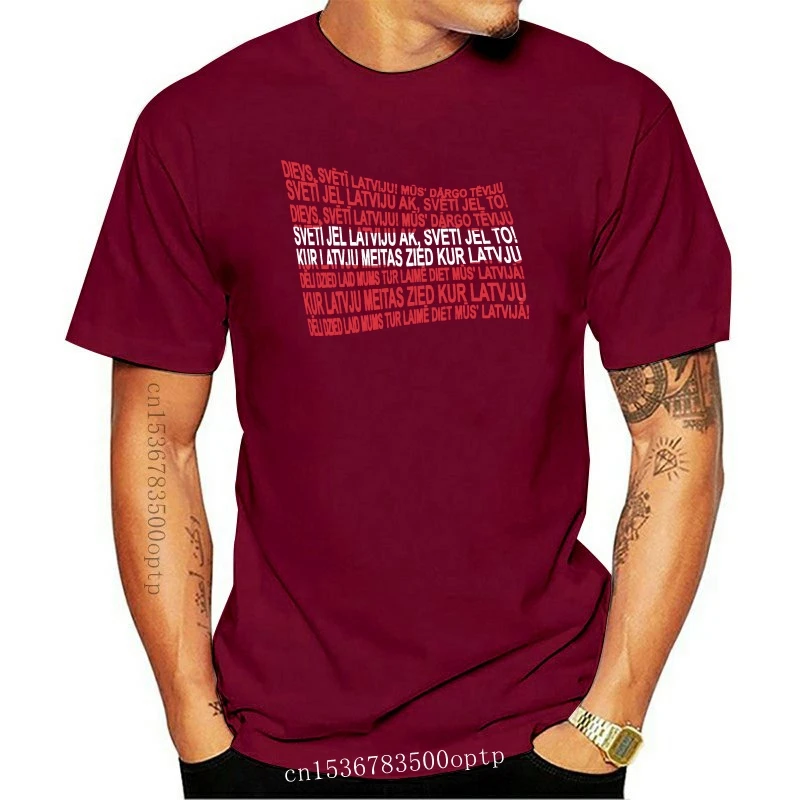 

New Hot Sale Fashion Dievs Sveti Latviju (God Bless Latvia) Latvian Anthem Mens Tee Tshirt Ag04 Men Streetwear T Shirt