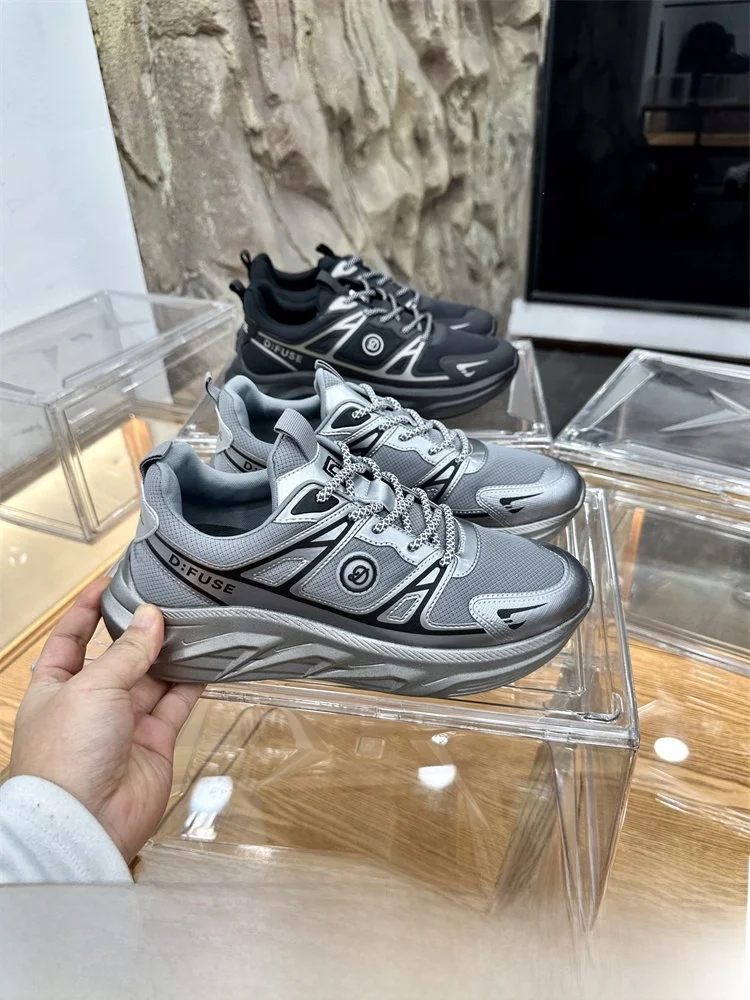 

Men's Spring Summer Lightweight Breathable Running Casual Shoes Fashionable All-Match Sport Sneakers Low Top round Toe