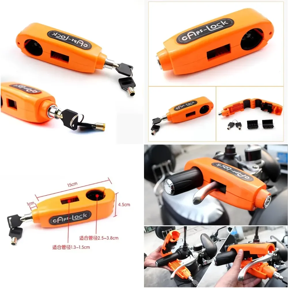 YH1765 Motorcycle Scooter Anti-Theft Security Lock Handlebar Grip Lock