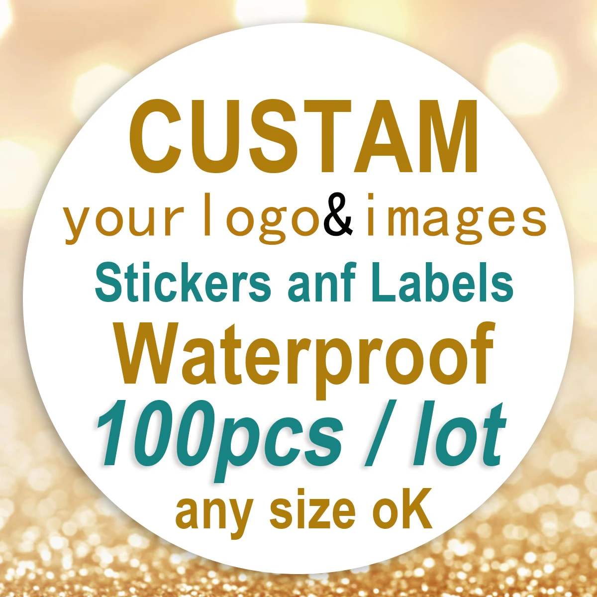 

95-100pcs Custom stickers and company logo personalized labels, waterproof and design your own labels,birthday wedding stickers