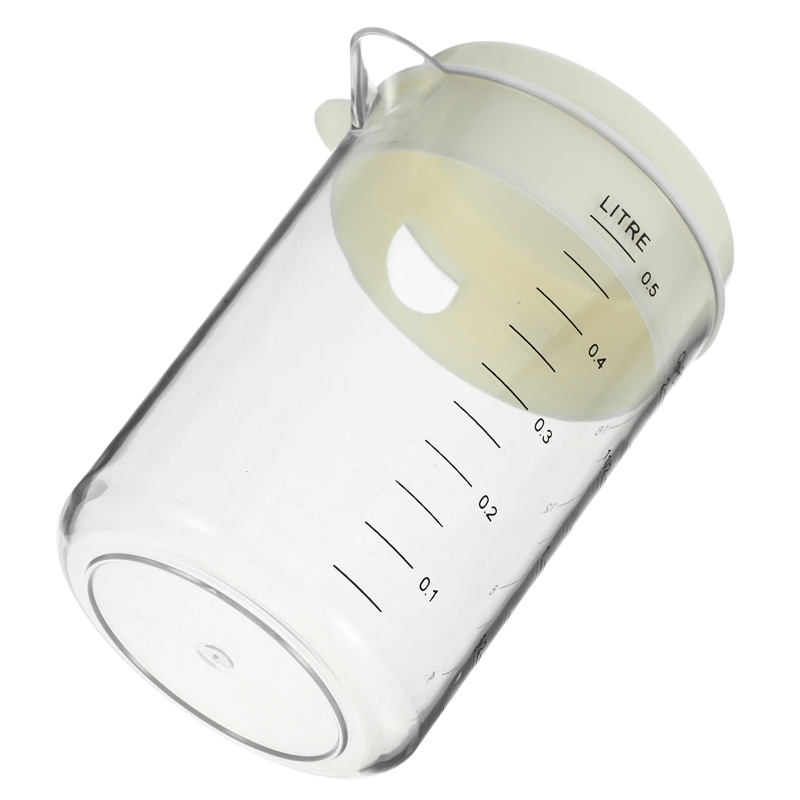 

1Pcs Reusable Measuring Cup With Lid Sleek Design Kitchen Measuring Cup Large Capacity Baking Tool Household Graduated Container