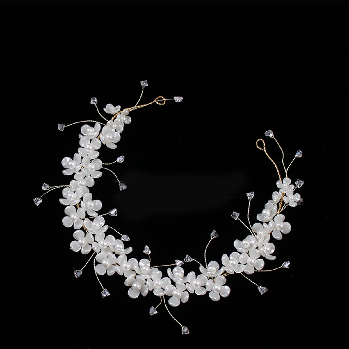 Handmade Wedding Hair Vine Vintage Pearls Headband Bridal Hair Accessories for  and Bridal or Daily