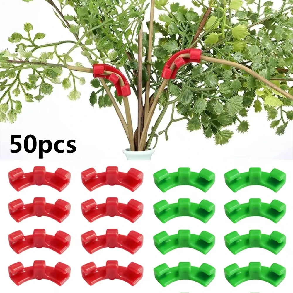 

50Pcs Bending Device Plant Clamp Plant Stem Garden Tool Plant Growth Bender Reuseable Plant Branches Bending Device Garden