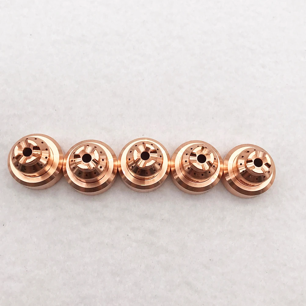 

5pcs Plasma Cutter Nozzles Tips Durable Heat Resistant Replacement For Lgk80 Lgk100 Cut100 Cutting Torch Consumables Electrode