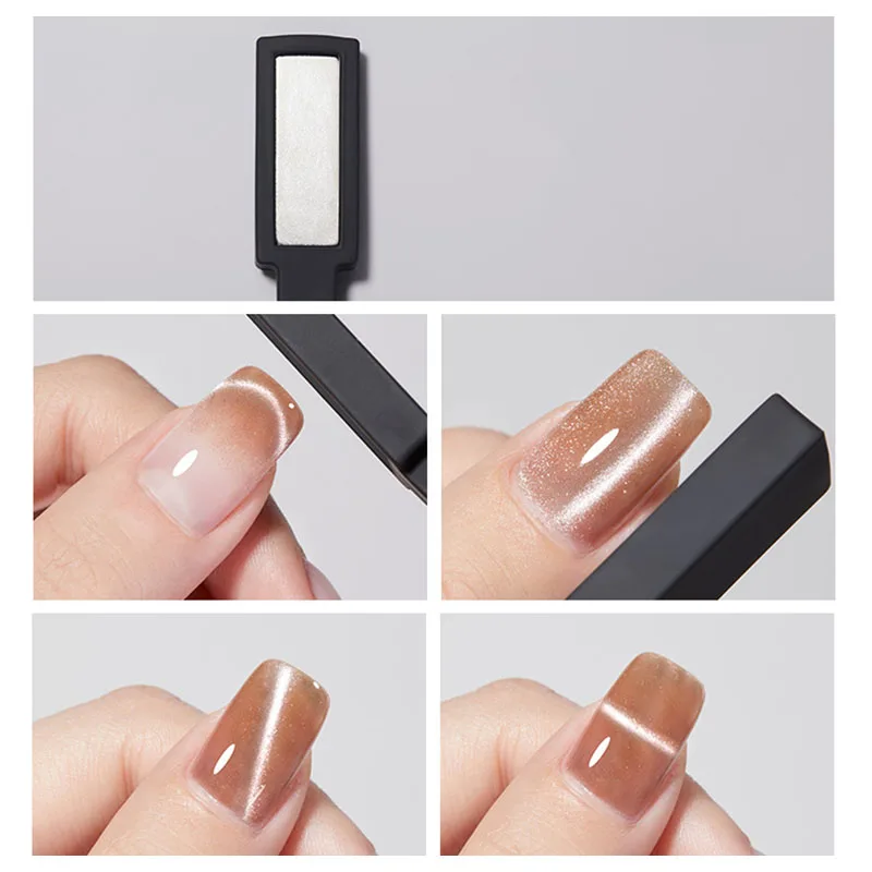 5 in 1 Nail Art Magnet Stick with Sleeve Cat Magnetic Gel for Nail Gel Polish Line Strip Multi-function Magnet Board Nail Tool