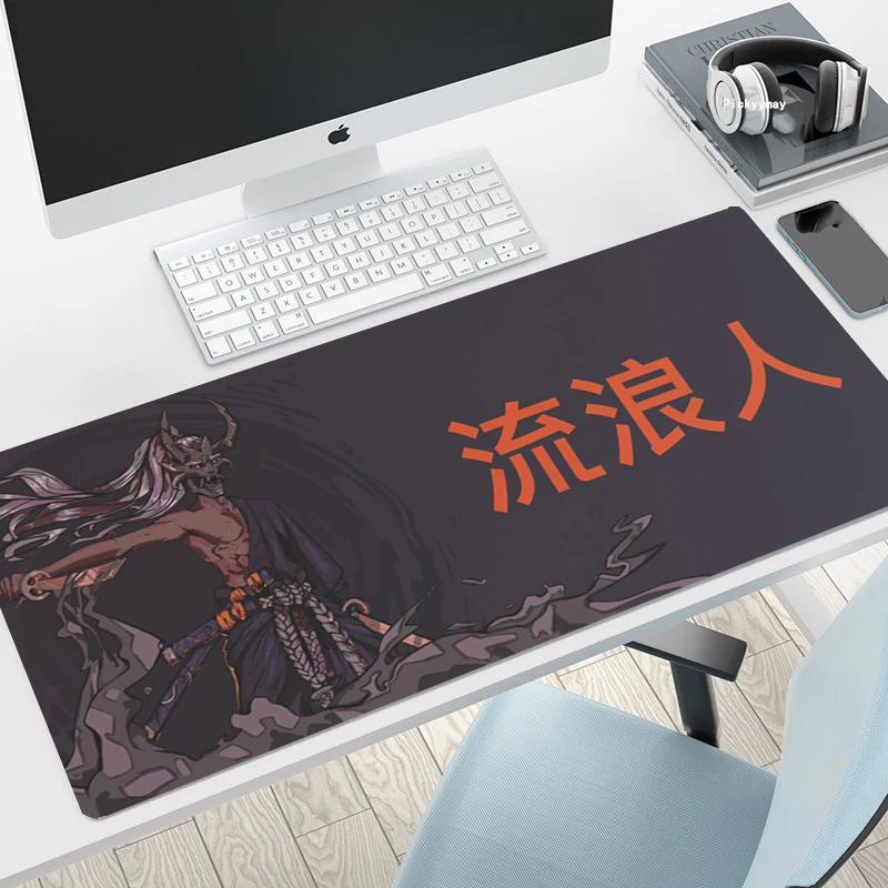 

Computer Mat Big Mousepad Wandering Samurai Desk Pad on The Table Pads XXl Mouse Pad Non-slip Extended Pad Deskmat Game Carpet