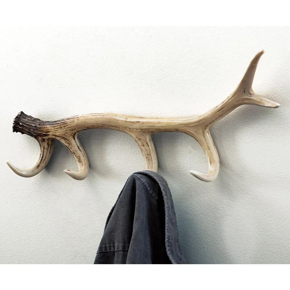 

Antler Coat Rack – Rustic Wall-Mounted Polyresin Rack, 24" x 3" x 11"