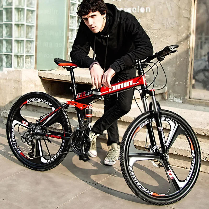 Off-road Mountain Bike Variable Speed Dual Shock Absorber Scooter Bike Folding Mountain Bike Bicycle Bicycle