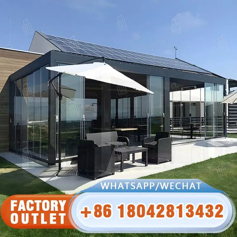 

Motorised Waterproof Outdoor Louvered Gazebo with LED Lights Luxury Aluminum Structure for Garden Patio Backyard Pergola