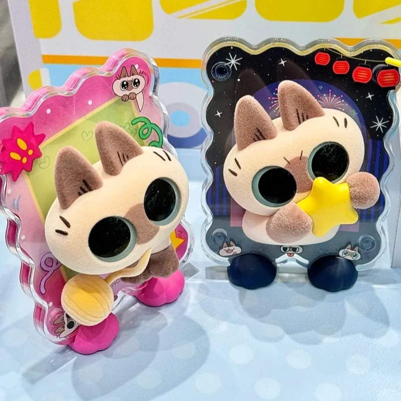 Azukisan Kawaii Cat Style Anime Figuur Blind Box - Semi-3d Koelkastmagneten Collectible Trendy Toy Gift A Moment Of Healing Series