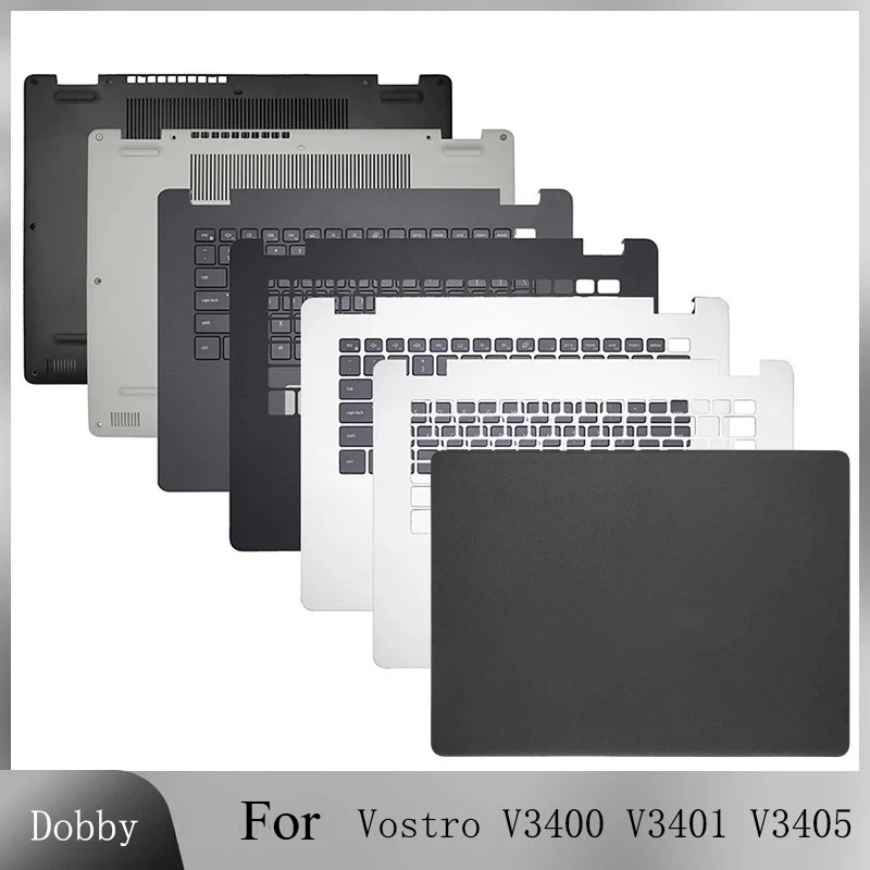 New For Vostro 3400 3401 3405 V3400 V3401 V3405 LCD Back Cover Lid Bezel Palmrest Upper Keyboard Case Bottom Case 0CX6T3 0GR6XD