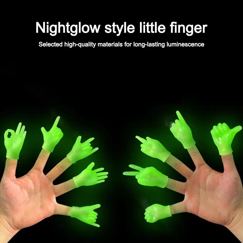 Cute Luminous Cat Claw Covers Funny Cat Petting Teasing Cat Finger Gloves Pet Toy Little Finger Toys