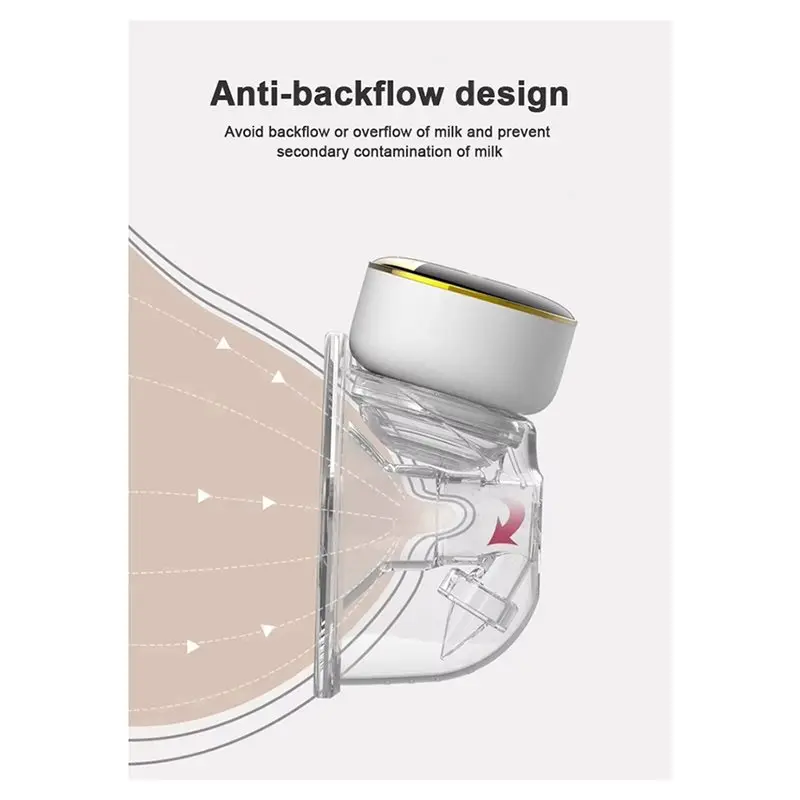 Bomba tira-leite bilateral elétrica portátil vestível, design integrado totalmente automático, operação mãos-livres indolor