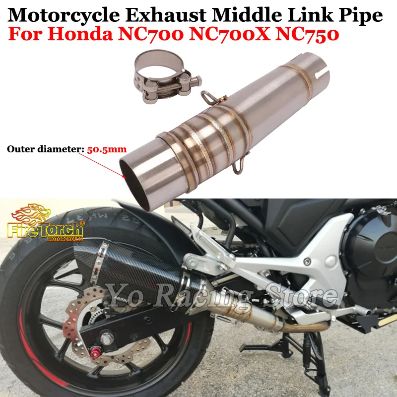 

Slip On For Honda NC700 NC700X NC750 NC750X NC700S 2012 2013 2014 2015 Motorcycle Exhaust Escape Stainless Middle Link Pipe