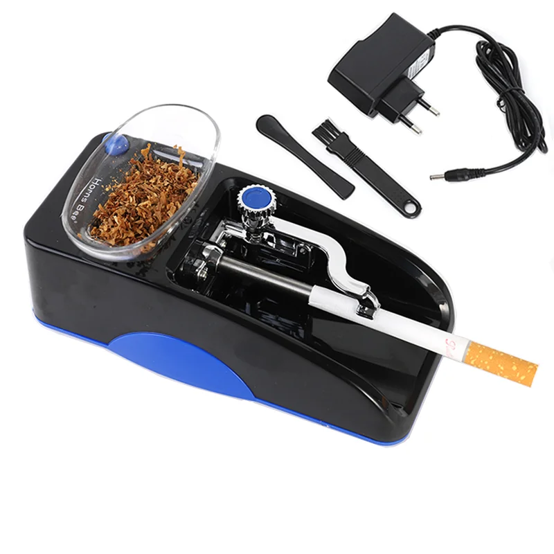 Cigarette Rolling Machine 8mm DIY Tobacco Winding Roller Wrapping Maker Electric Stuffing Machine with Filter EU Plug Men Gadget