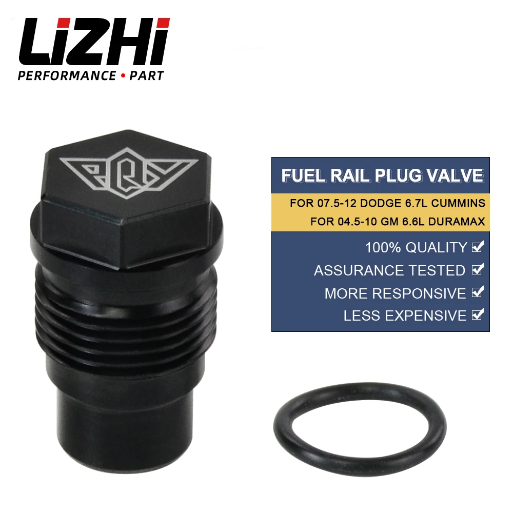 LIZHI - Fuel Injector Common Rail Fuel Plug For Dodge 6.7L Cummins 2007-2016 & Chevy GMC 6.6L Duramax 2004-2010 LZ-ODP01