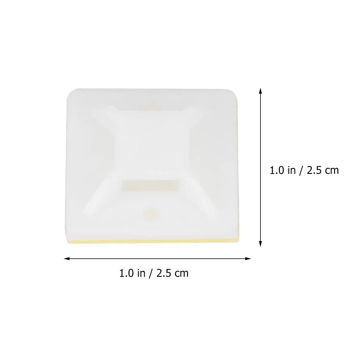 

500 pcs Nylon Cable Ties Fixing Seat White Holders Base Mount Adhesive Wire Management Zip Tie Holder Cable Tie Mount PA