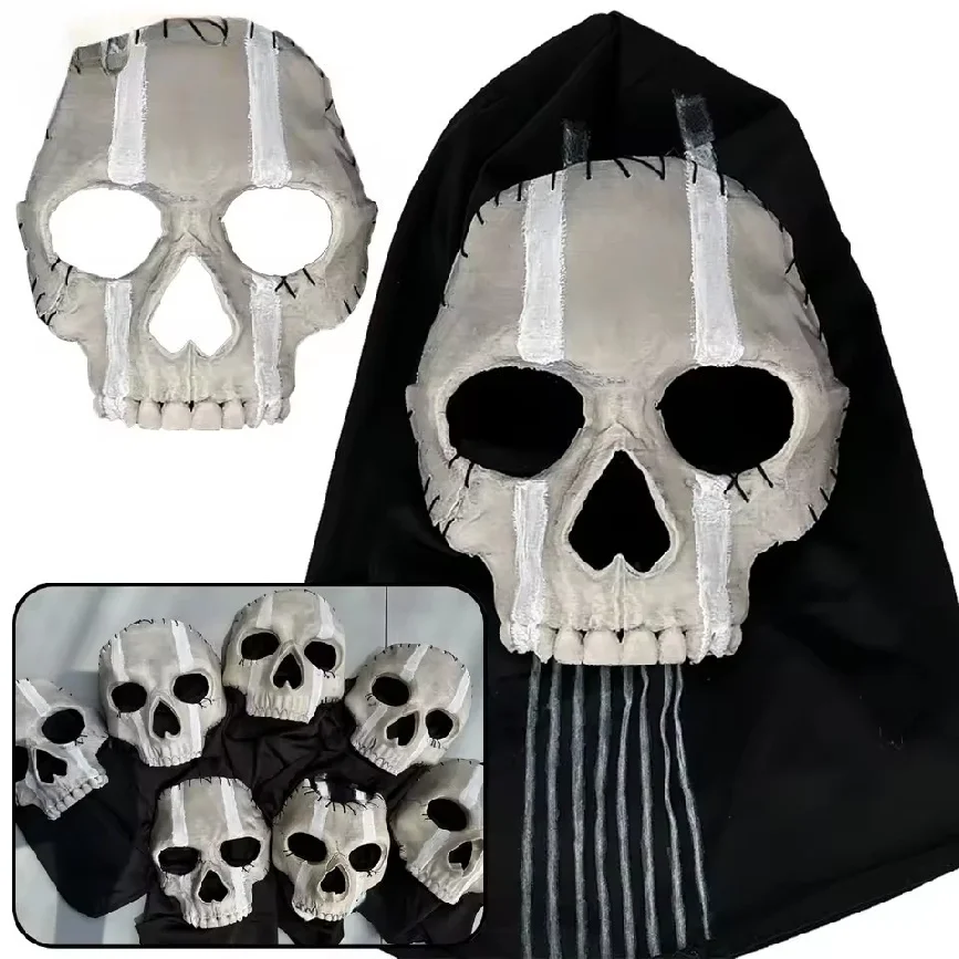 AliExpress NONE New Special Ghost Mask Cosplay Airsoft Tactical Skull Full Mask Man Novelty Cool Scary Accessories 2026 Halloween