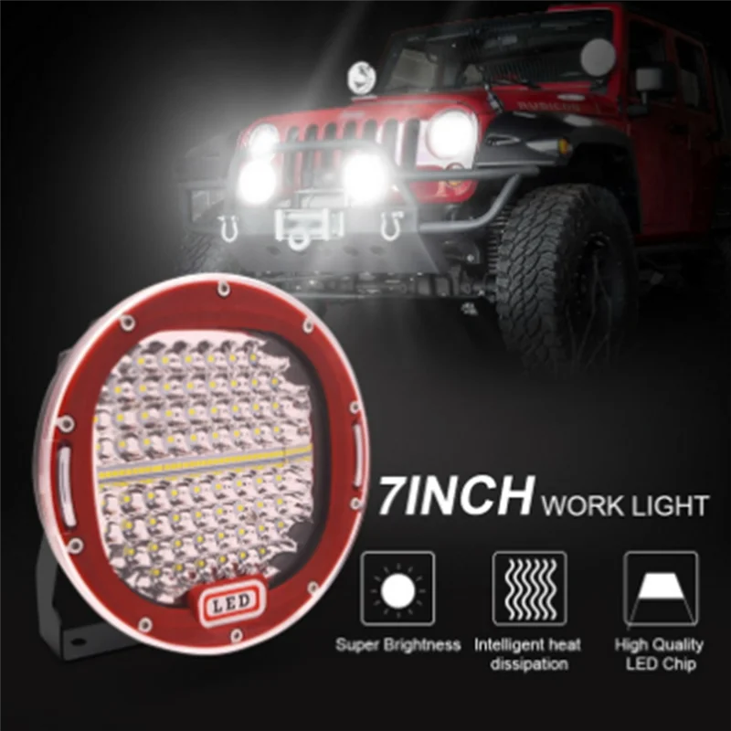 

Reliable-4X4 4WD Spot LED Roof Work Light For Ford Jeep Hummer Defender Volvo Lorry 7Inch IP68 Offroad SUV Pickup Truck