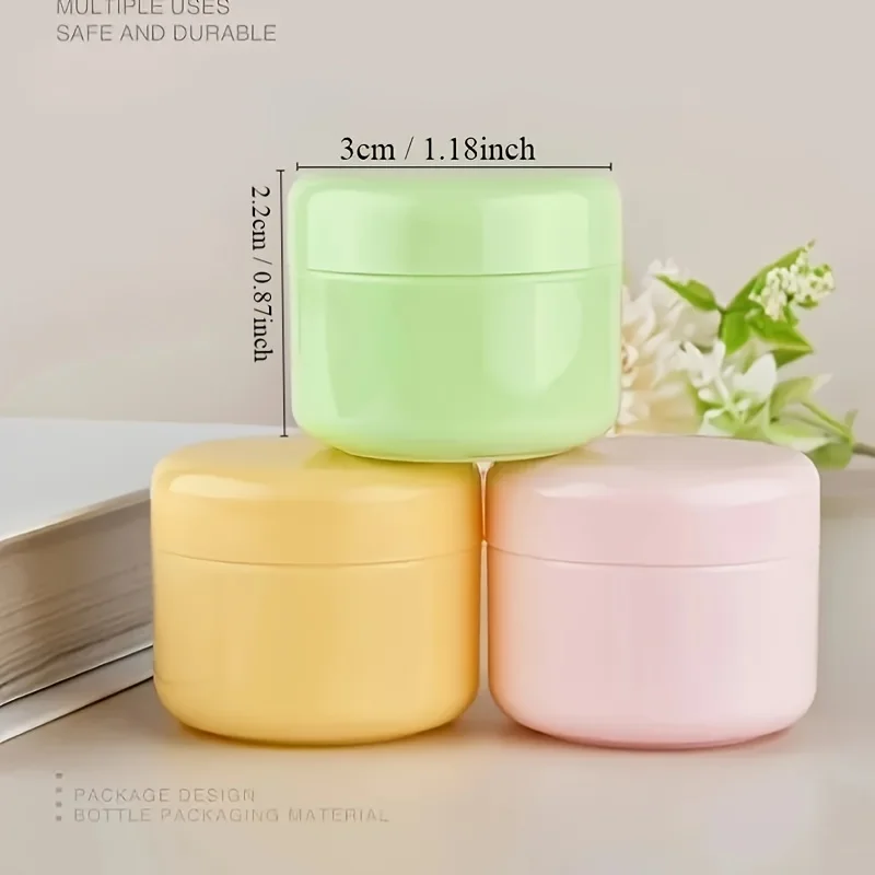 10pcs 10g Refillable Makeup Jars - Portable & Leakproof Cosmetic Containers for Creams, Lotions, Beads - Assorted Colors,