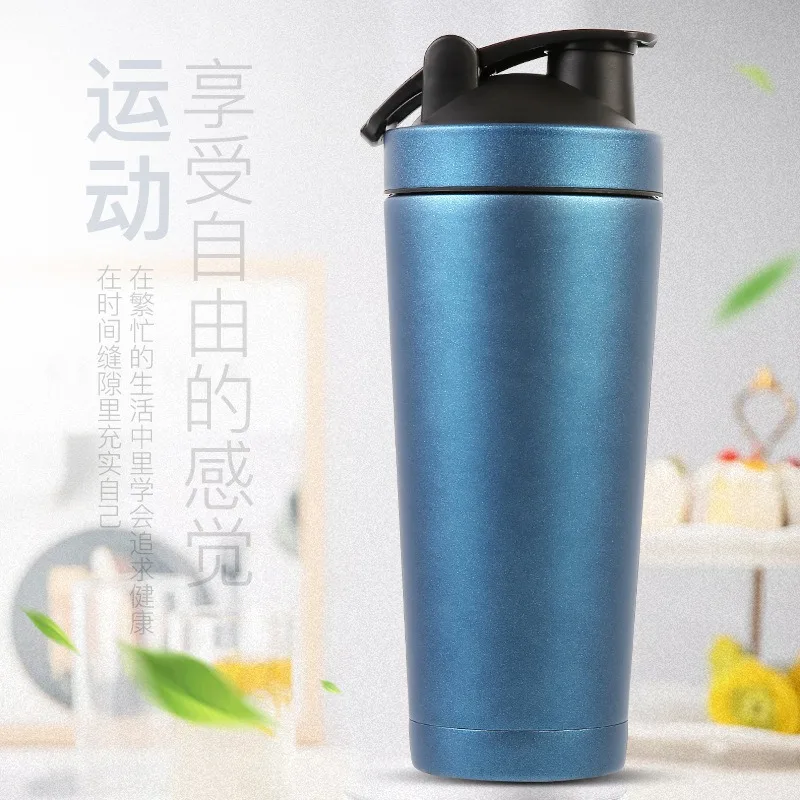 Large‑Capacity Stainless Steel Insulated Shaker Cup Fitness Sports Water Bottle for Protein  Mixing Workout Drinking Mug