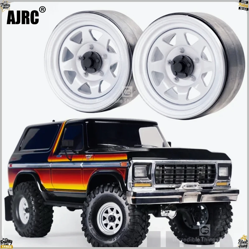 

2pcs 1.9inch Metal Wheel Hub Rim Beadlock for 1/10 Rc Crawler Car Traxxas Trx4 Bronco Rc4wd D90 D110 Axial Scx10 90046 Rgt Jimny