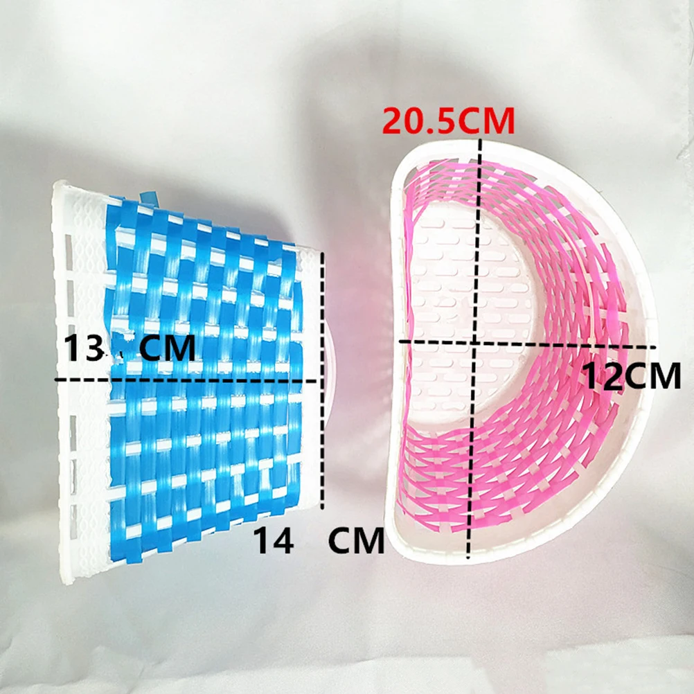 

Kids Bike H Woven Plastic Toddler H Woven Plastic Basket Girls Child Accessories Front Storage Toy Cube Bicycle Riding