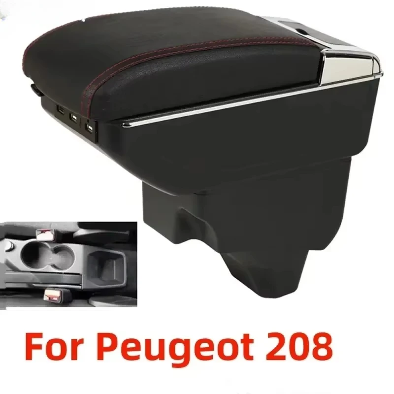 

For Peugeot 208 Armrest Box 2019-2024 Ashtray Retrofit Parts Interior Detail Accessorie
