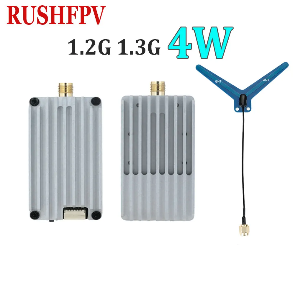 

RUSHFPV 1,2G 1,3G 4W VTX с антенной 7-36V вход Встроенный стандартный видеопередатчик для FPV