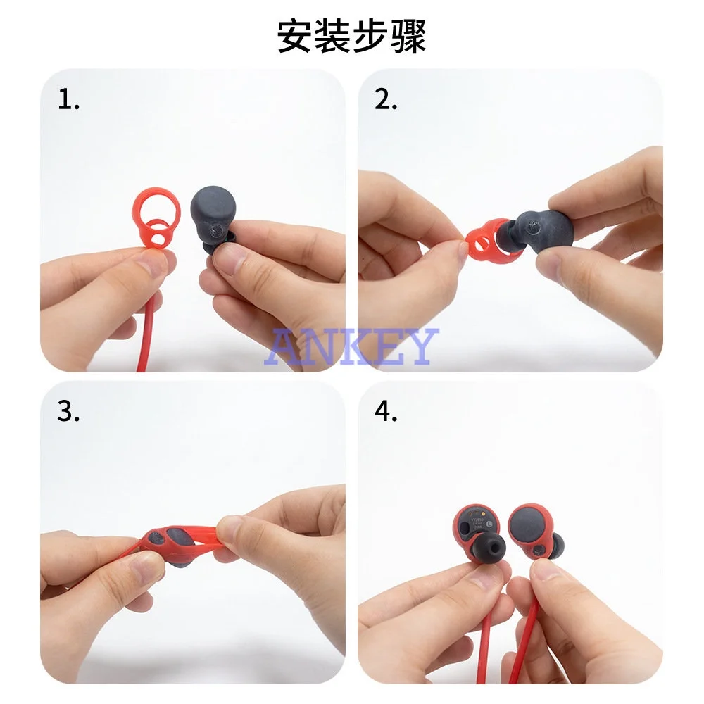 Silicone Anti-Drop Rope para Sony LinkBuds S WF-LS900N, Bluetooth Headset, Esporte, impermeável, à prova de choque