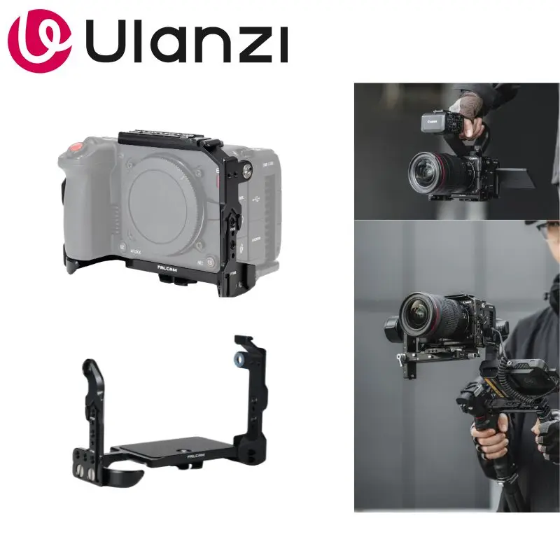 Ulanzi C00B5B02 Quick Release Camera Cage for Canon C50 Full Cage & L-Bracket Mode Detachable Top Plate for Filmmaking