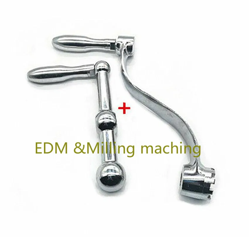 

1Set CNC Milling Machine Parts-3 Ball Metal Crank Handle +Elevating Knee Crank For Bridgeport Mill Tool