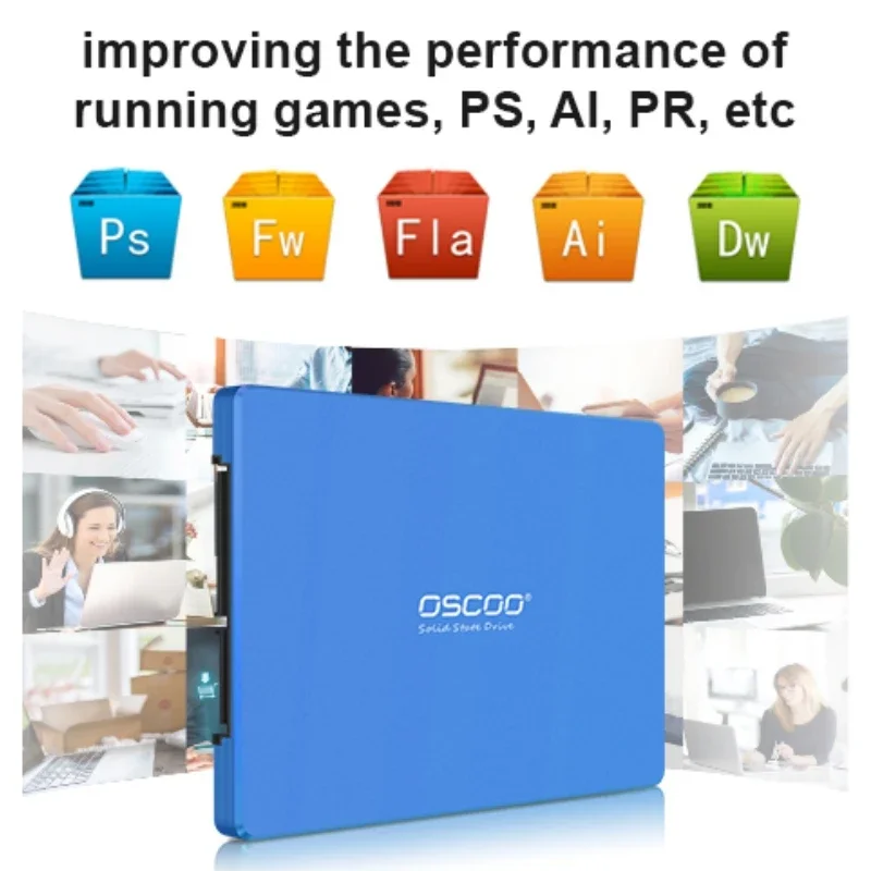 OSCOO-disco duro interno SATA SSD serie Azul, 2,5 pulgadas, Rev. 3,0 (6 Gb/s), 2tb, 1tb, 512gb, 3D, TLC, Nand, Flash