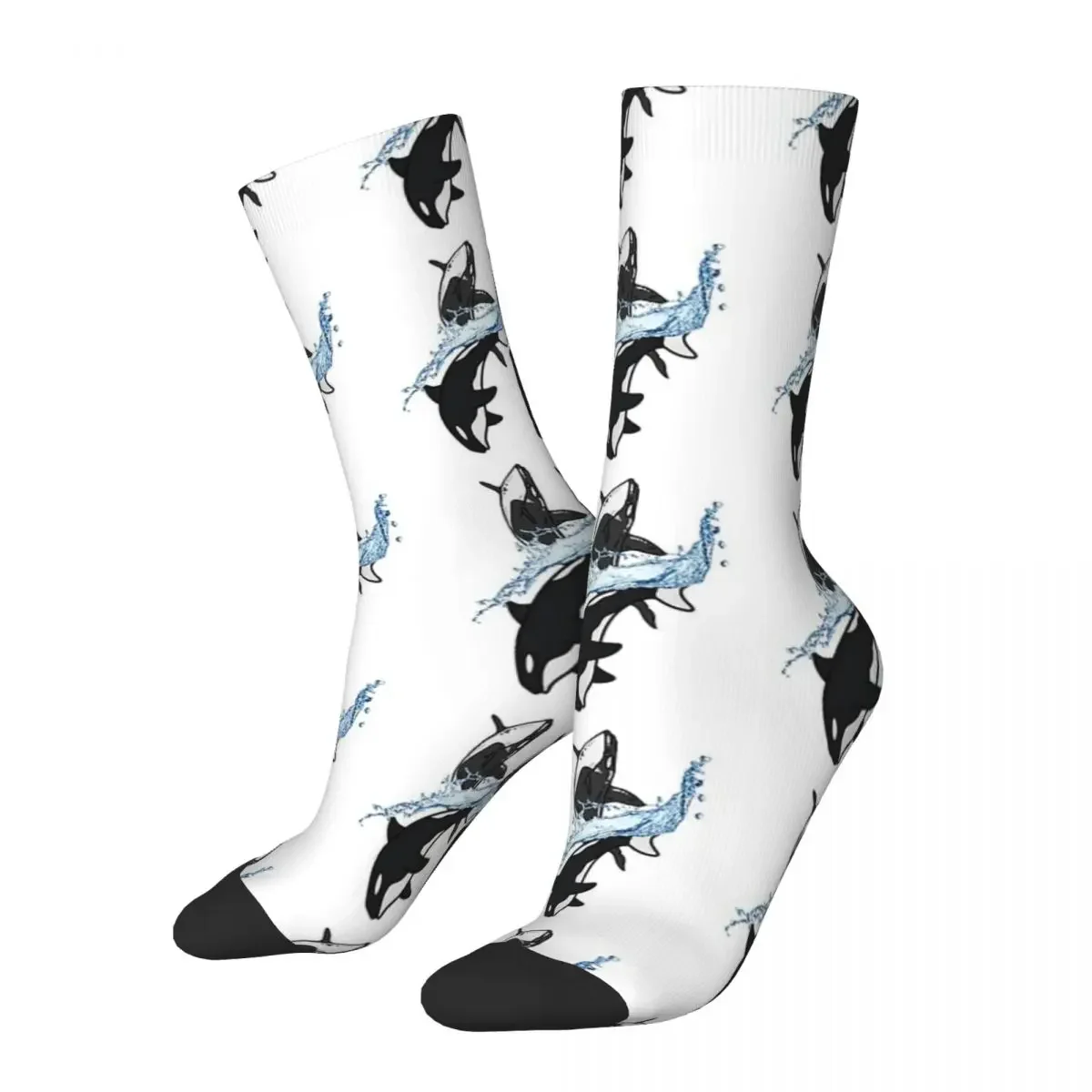 Orca Whale Orcan Sea Dolphin wholesale Orcas Killer wholesale Socks calze di qualità Harajuku calze lunghe per tutte le stagioni per regali Unisex