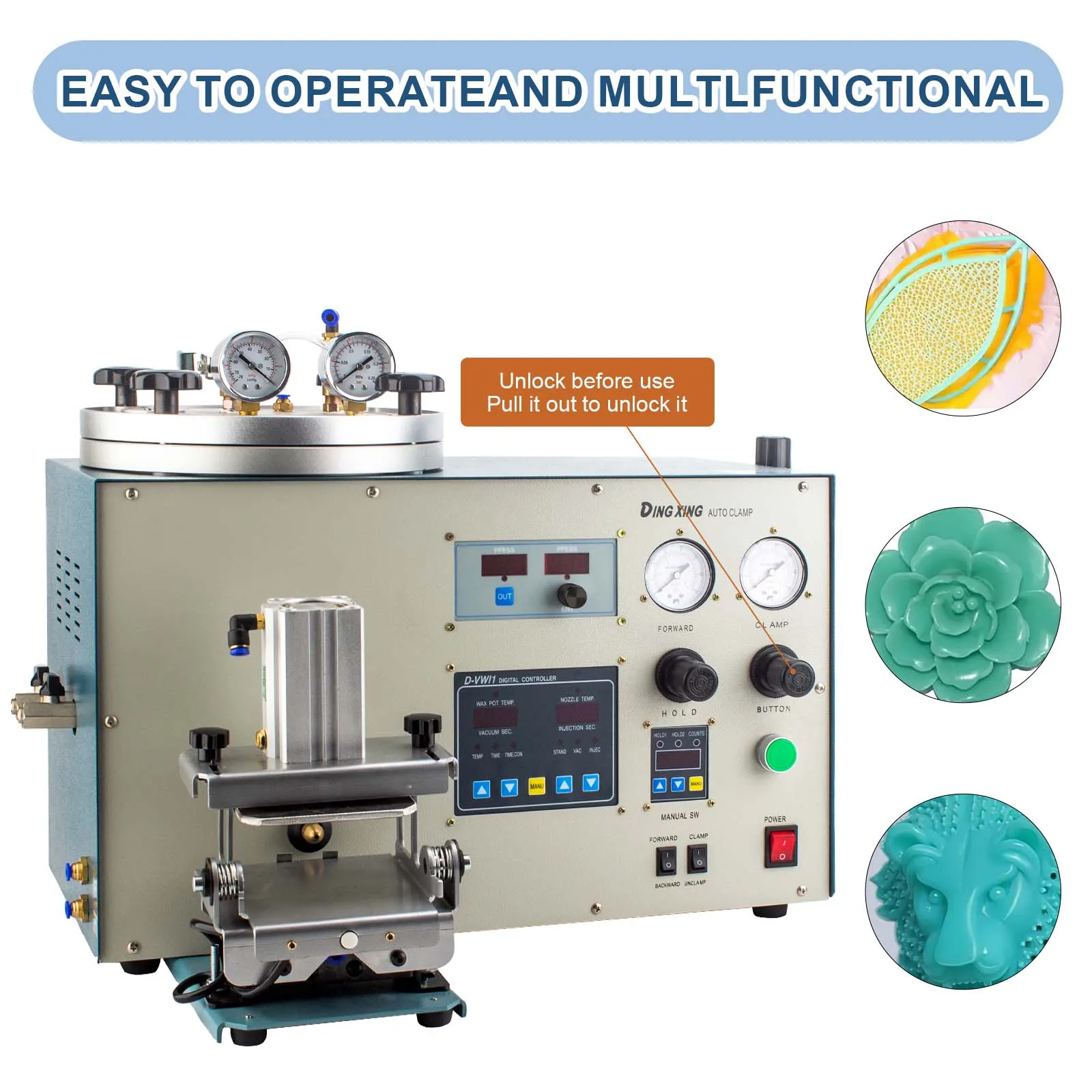 Automatic Jewelry Vacuum Wax Injector | Digital Casting and Forming Machine for Jewelers