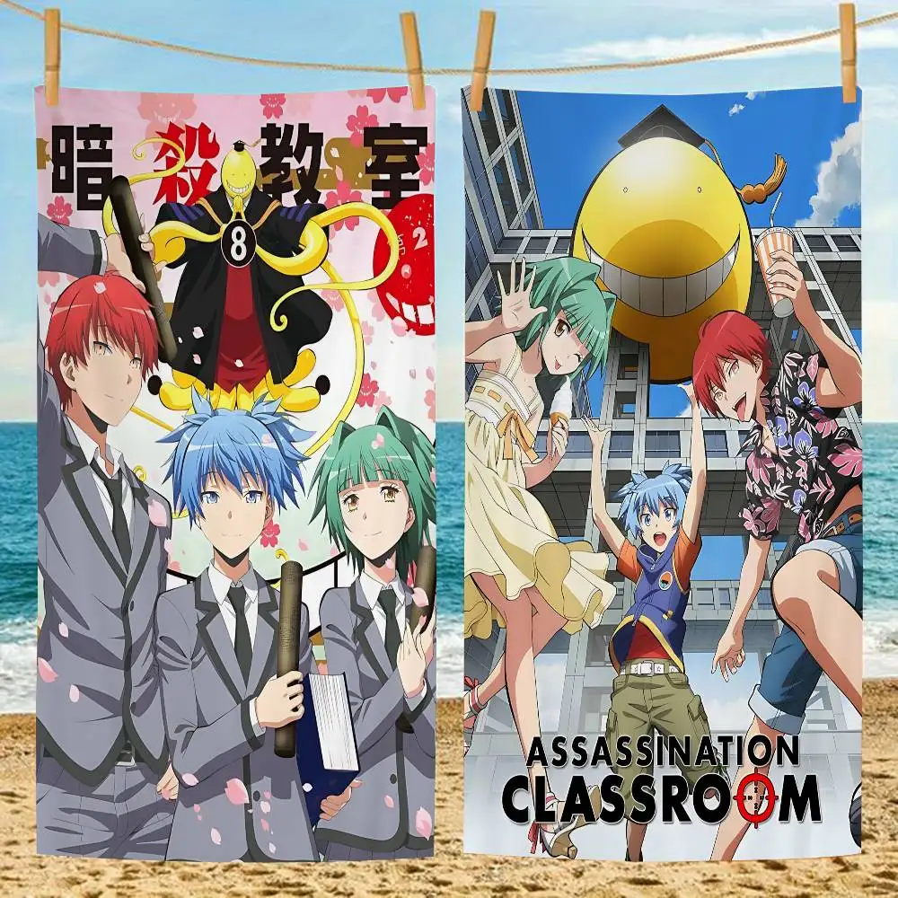 Assassination Classroom Comic Anime Big Microfiber Beach Towels Quick Dry Towel Sand Beach Towels Pool for Travel Swim Pool Yoga