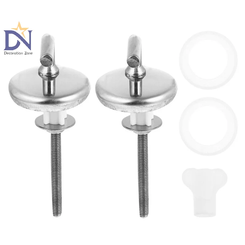 2pcs Toilet Cover Hinges Top Fix WC Toilet Seat Hinges Fittings Replacement Mounting Screw Toilet Seat Cover Hinges