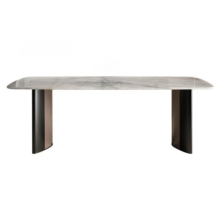 

Light luxury marble dining table and chair combination high-end rectangular