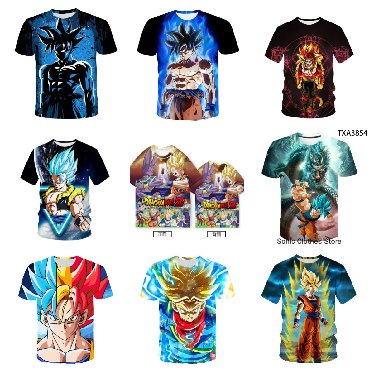 2025ฤดูร้อนAnimation Dragon Ball Sun Wukong 3Dการพิมพ์ดิจิตอลQuick-Dryingเสื้อยืดเด็กผู้ใหญ่แฟชั่นสบายๆY2K