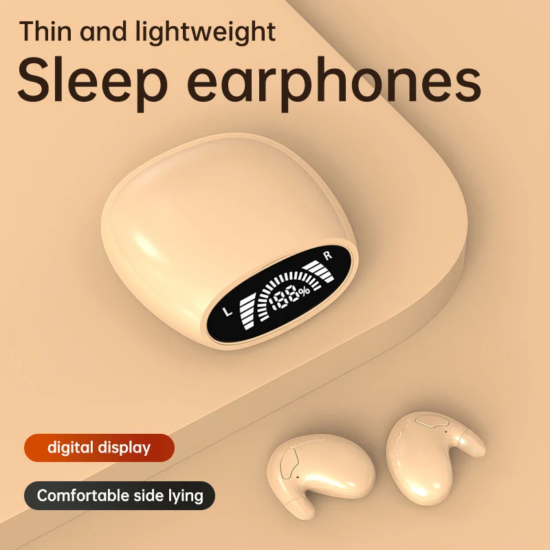 SK Ultra-thin Sleep Headphones 5.3 Wireless Bluetooth Headset Invisible Earbuds Hidden In Ear Button Sports Earphones Waterproof