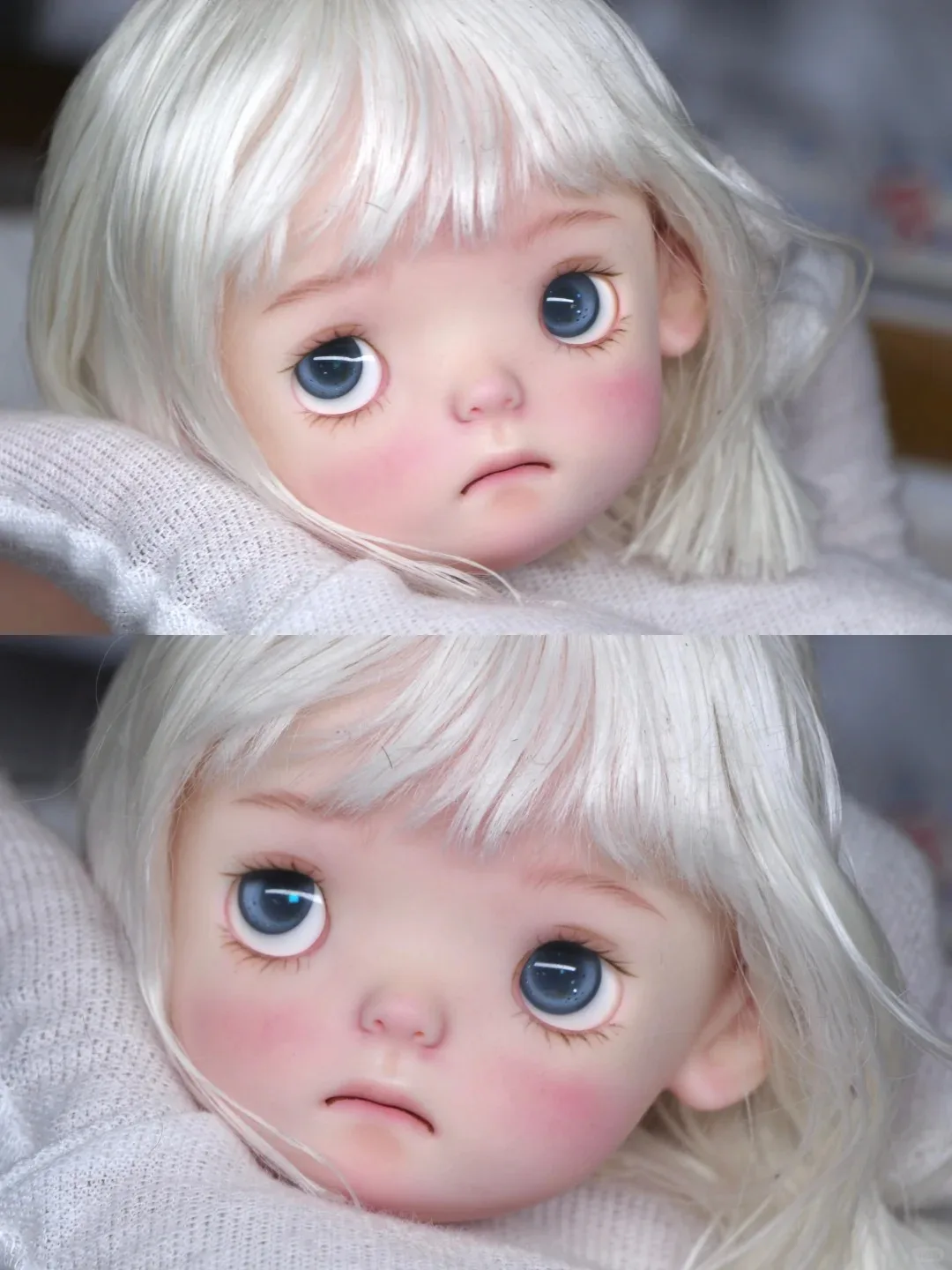 

SD BJD Doll 1/6 Landoudou xiaop Head Beautiful Girl Makeup High Quality Resin Toy Gift Just a Head