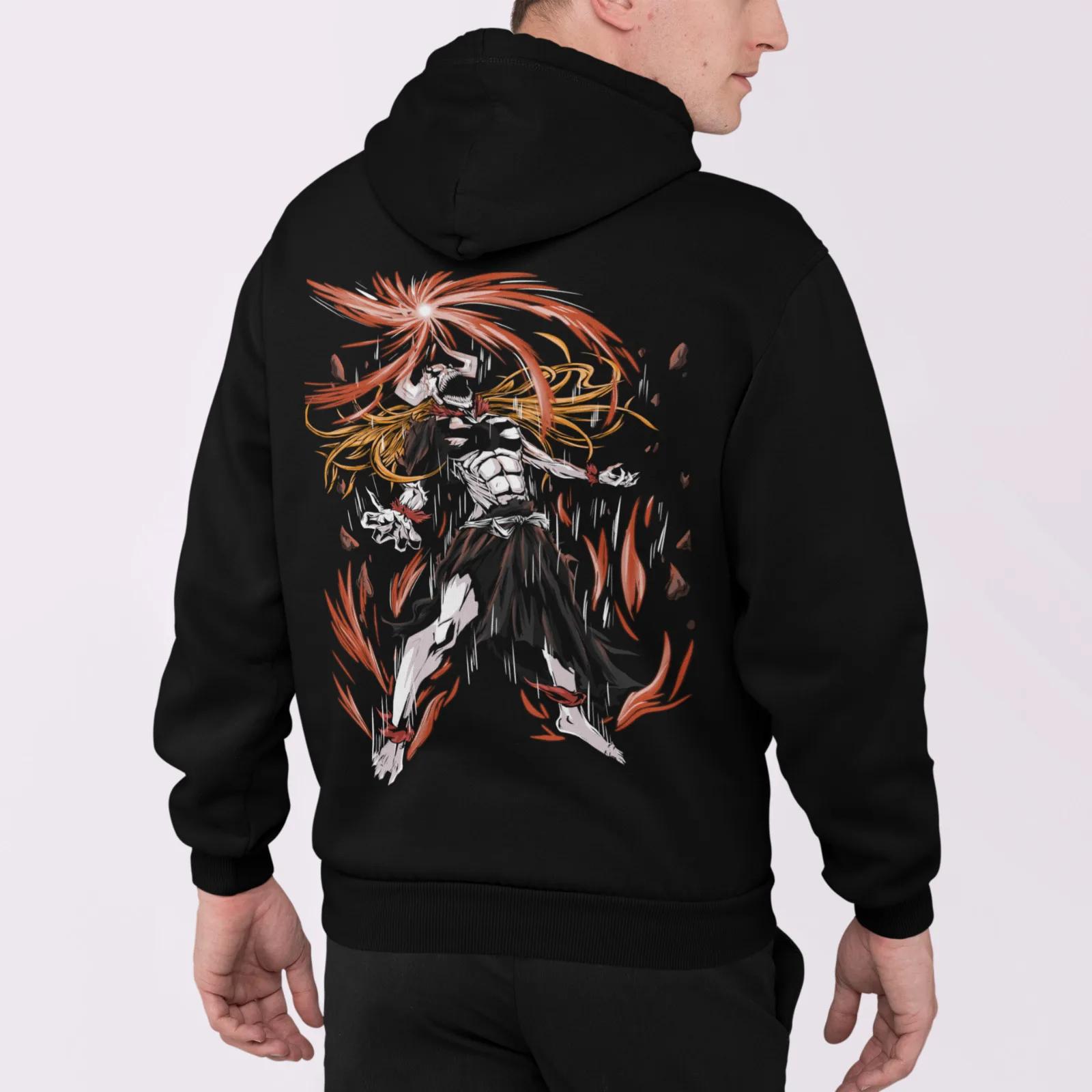 Bleach Ichigo Kurosaki Hoodie Manga Strip Horror Anime Gift Hoddie Tee All Size